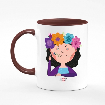Printed mug "Fuckrussia"
