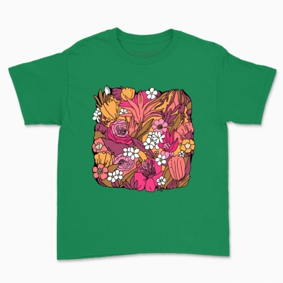 Дитяча футболка "Рожеві квіти"