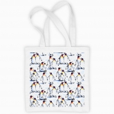 Eco bag "Royal penguins. A symbol of family and love"