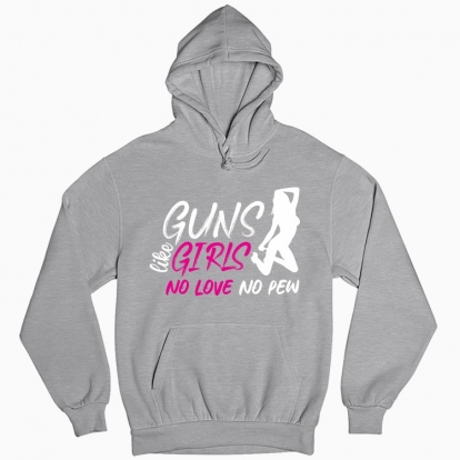 Man's hoodie "Guns like Girls"