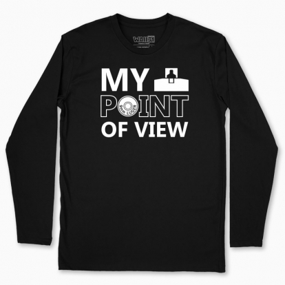 Men's long-sleeved t-shirt "MY POINT OF VIEW"