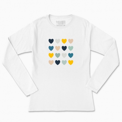 Women's long-sleeved t-shirt "Hearts"