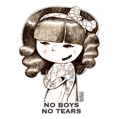 Children's t-shirt "No boys no tears"