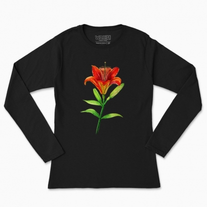 Women's long-sleeved t-shirt "My flower: lily"
