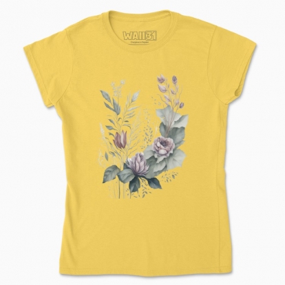 Women's t-shirt "A bouquet of watercolor flowers"