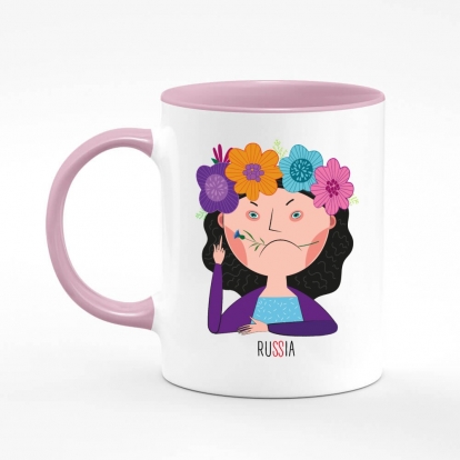 Printed mug "Fuckrussia"