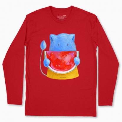 Men's long-sleeved t-shirt "Poohnastyk with Watermelon"