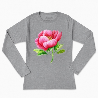 Women's long-sleeved t-shirt "My flower: peony"