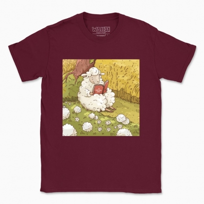Men's t-shirt "A sheep that reads"