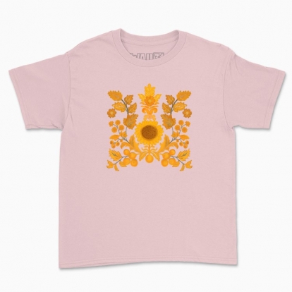 Дитяча футболка "тризуб квітковий"