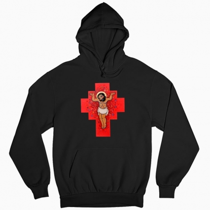 Man's hoodie "Blooming cross"