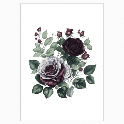Poster "Flowers / Dramatic roses / Bouquet of roses"