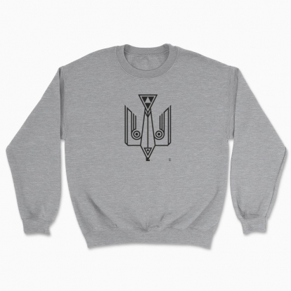 Unisex sweatshirt "Trident falcon. Black monochrome"