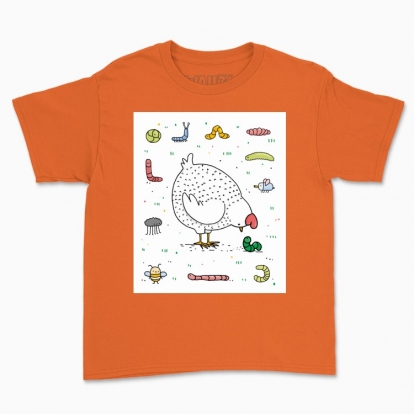 Children's t-shirt "Chicken and insects"