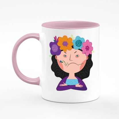 Printed mug "The one that eats flowers"
