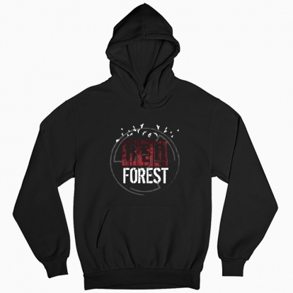 Man's hoodie "Red forest"