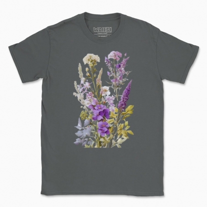 Men's t-shirt "Польові квіти / Bouquet of wild flowers and herbs / Violet bouquet"