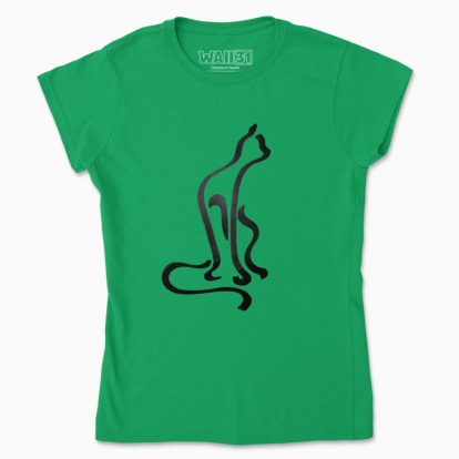 Women's t-shirt "Curious cat"