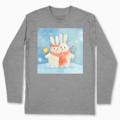 Men's long-sleeved t-shirt "Winter Bunnies"