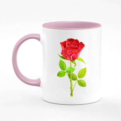 Чашка з принтом "Ботаніка: троянда"