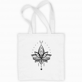 Eco bag "Lotus,tatoo,line art,print"
