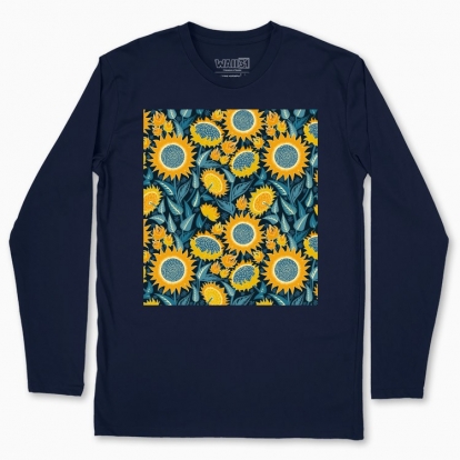 Men's long-sleeved t-shirt "Sunflowers field"