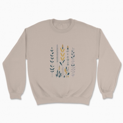 Unisex sweatshirt "Flowers Minimalism Hygge #2 / Scandinavian style print"