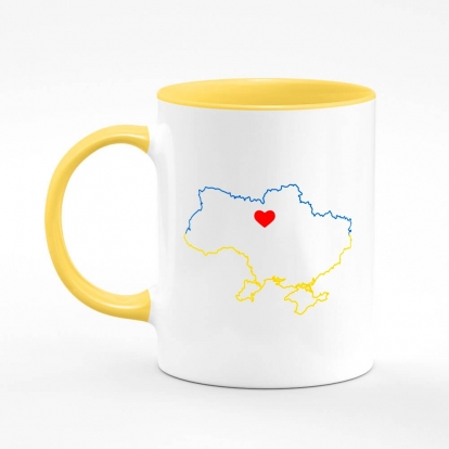 Printed mug "Ukrainian heart"