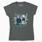 Women's t-shirt "Rustic Blue Wildflowers Bouquet"