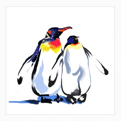 Poster "Emperor penguins. A symbol of family and love"