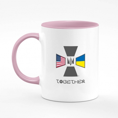 Чашка з принтом "США та Україна разом! ( торба та чашка )"