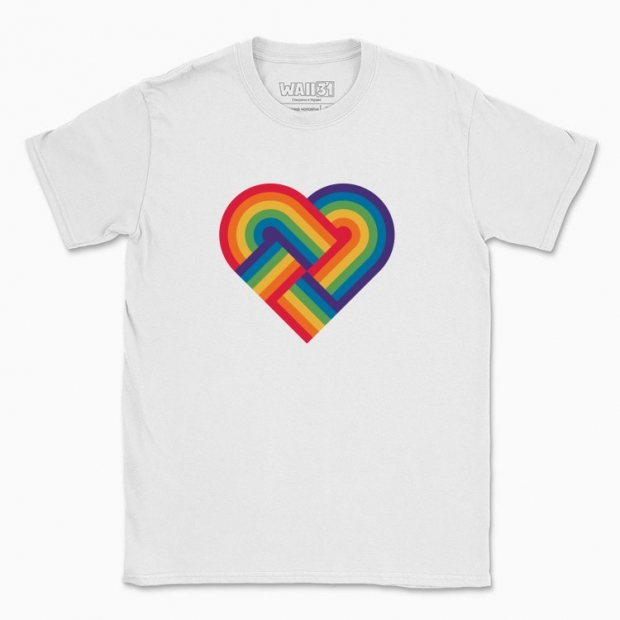 Heart made of two GLBT rainbows - 1