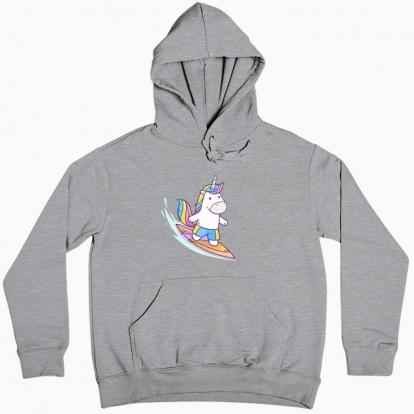 Women hoodie "Unicorn Surfer"