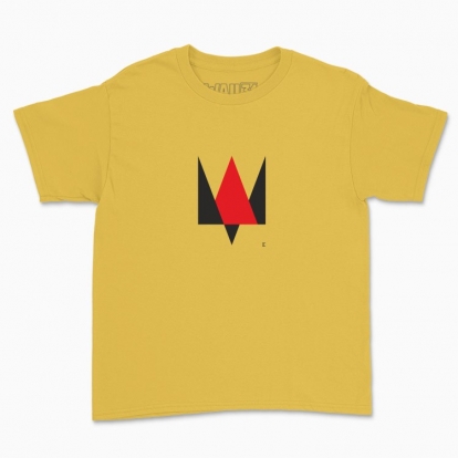 Дитяча футболка "Тризуб мінімалізм (червоно-чорний)"