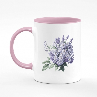 Printed mug "Flowers / Lilac / Lilac bouquet"