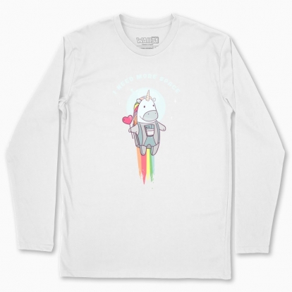 Men's long-sleeved t-shirt "Unicorn astronaut"