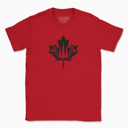 Men's t-shirt "Canada and Ukraine forever together. (black monochrome)"