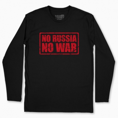 Men's long-sleeved t-shirt "No Russia - No War"