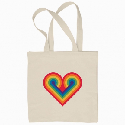 Еко сумка "Серце райдуга ЛГБТ"