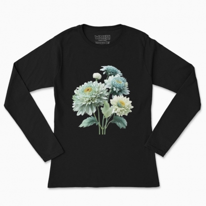 Women's long-sleeved t-shirt "Luxurious bouquet of Chrysanthemums"