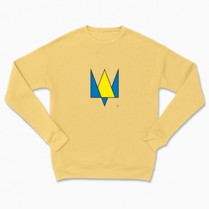Сhildren's sweatshirt "Trident minimalism (yellow-blue)"