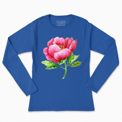 Women's long-sleeved t-shirt "My flower: peony"