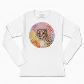 Women's long-sleeved t-shirt "Sunny Cheetah"