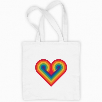 Еко сумка "Серце райдуга ЛГБТ"