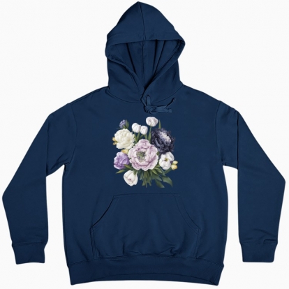 Women hoodie "A delicate bouquet of Eustoma"