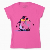 Women's t-shirt "Emperor penguins. A symbol of family and love"
