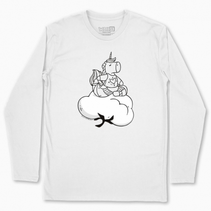 Men's long-sleeved t-shirt "Cloud. Cotton. Unicorn"