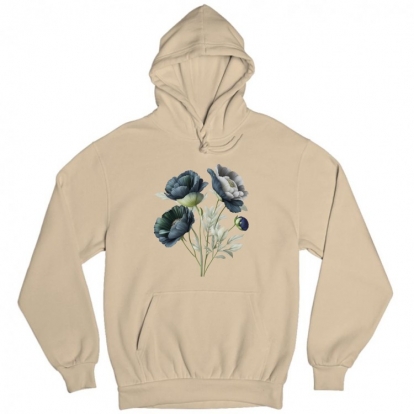 Man's hoodie "Mystical bouquet of flowers"