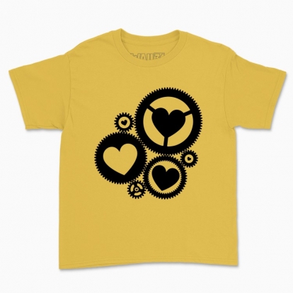 Дитяча футболка "Шестерні із сердечками"