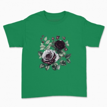 Дитяча футболка "Квіти / Драматичні троянди / Букет з трояндами"